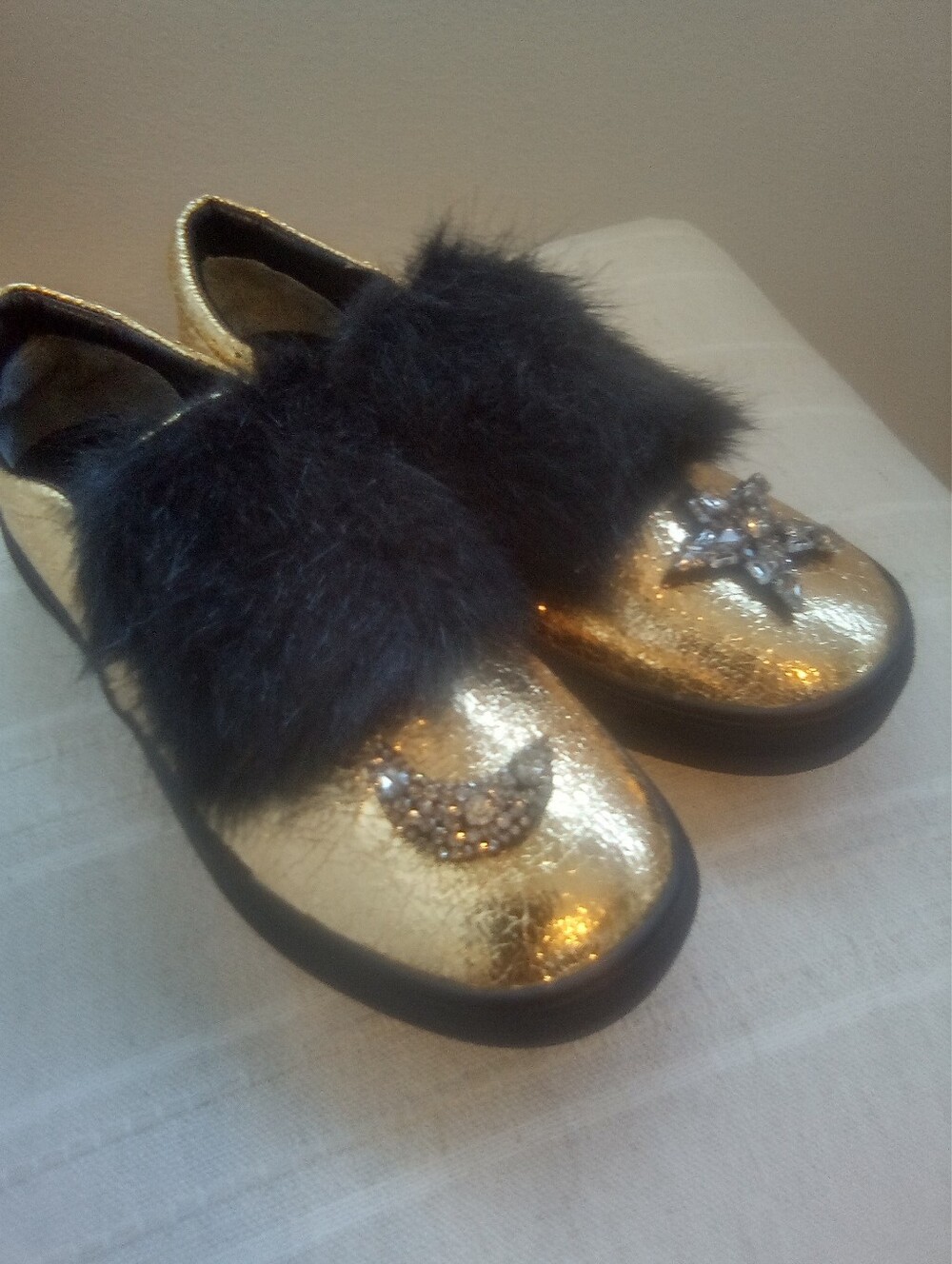 Gold Moon & Star Shoes